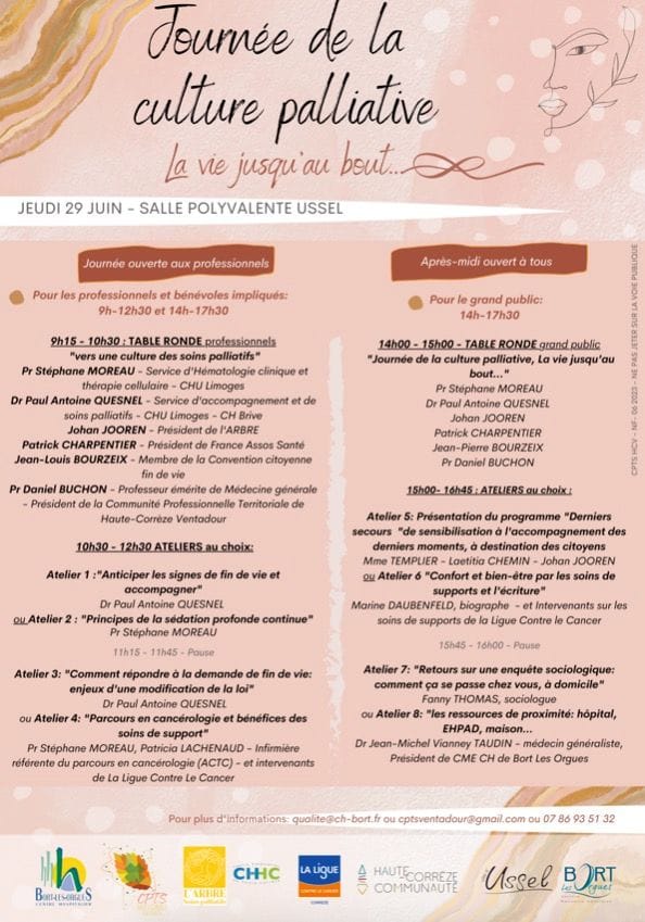 29 juin 2023 : Journée de la Culture Palliative en Corrèze